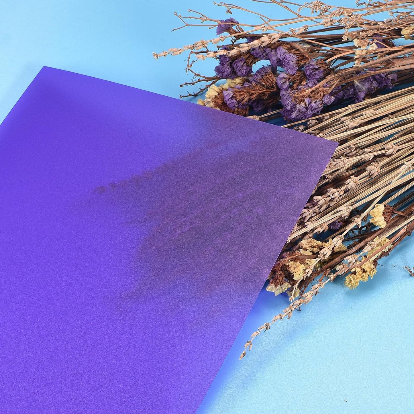 uxcell 4Pcs A4 Gel Light Lighting Filter Overlay Transparent Color Correction Plastic Vinyl PVC Sheets Photography Television Matte Purple,0.5mm