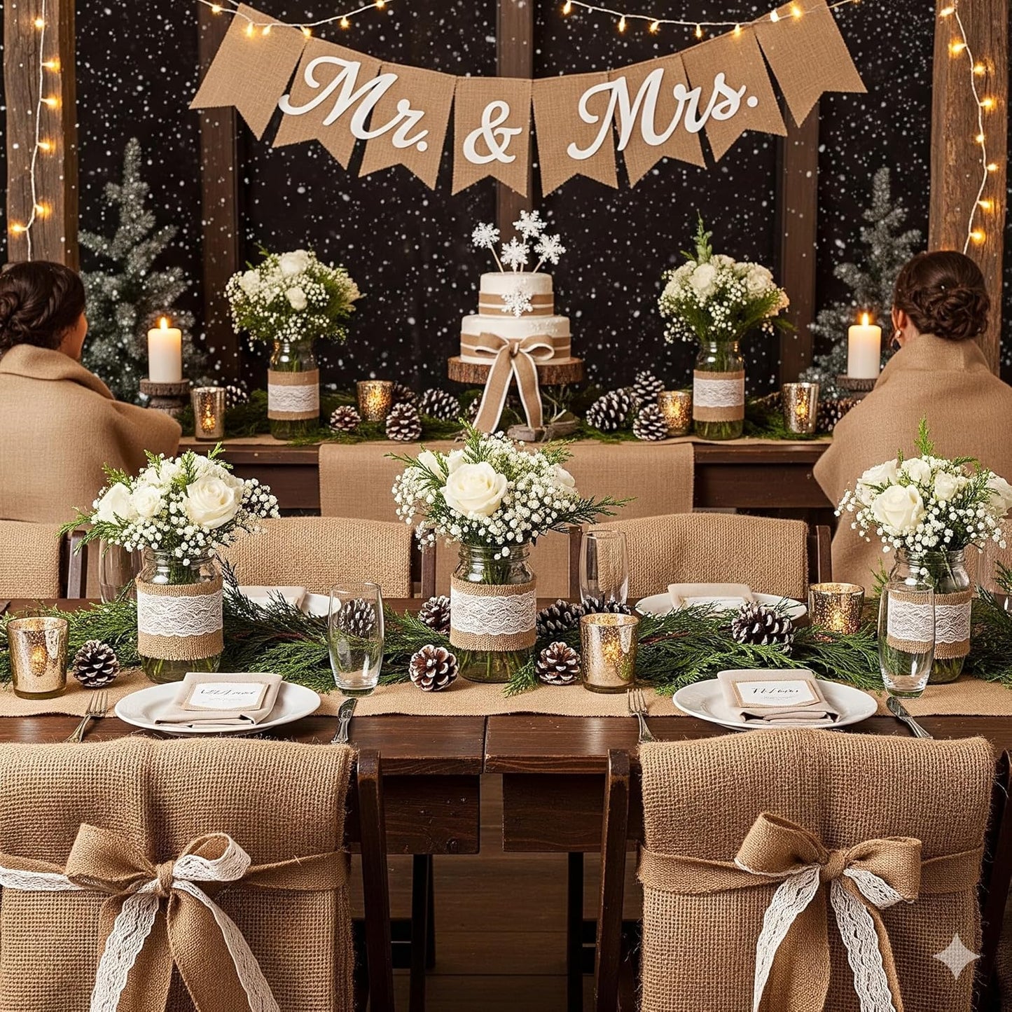 3 Pack Burlap Garland and Wreath Ribbon Wide 5" x 15 Yards Natural Jute 5 Inch 15-feet 3 Rolls, (Natural, 5Inch X 15yards) not Wired