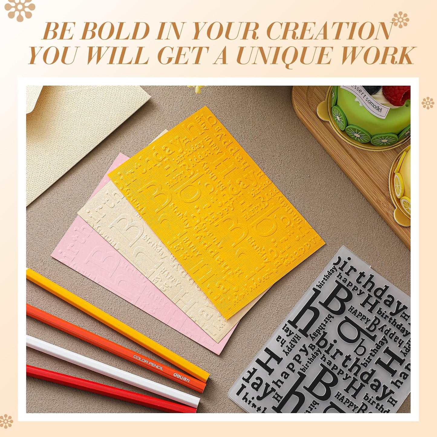 Geiserailie 1 Pcs Embossing Folders Embossing Machine Template Paper Card Folders for Christmas Card Making DIY Flower Scrapbook Photo Album Craft Decoration 5.9 x 4.1 Inch (Vivid Style)