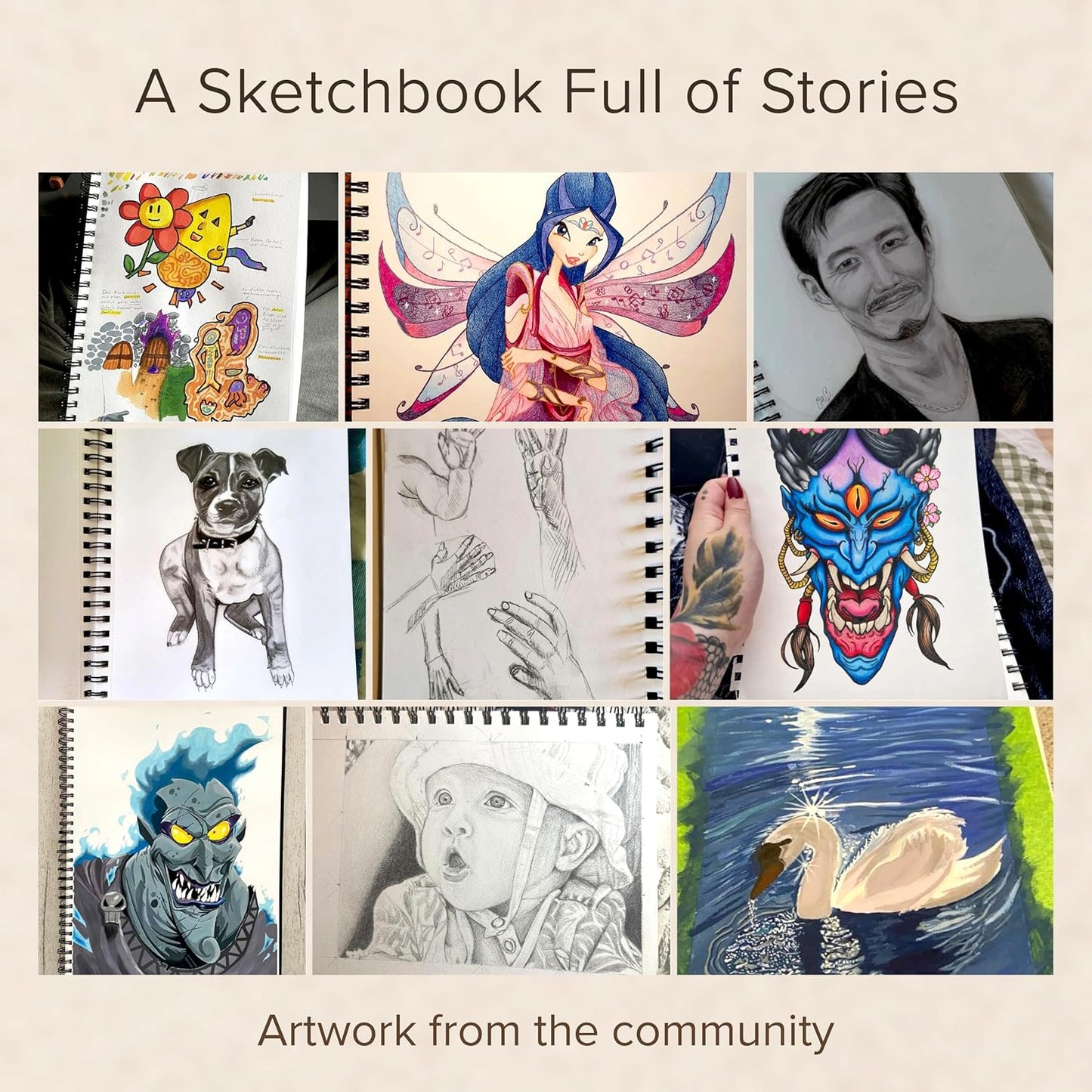 Artist’s Sketchbook Hardcover – 200GSM Very Thick Paper – Large, Spiral Sketch Book for Drawing and Mixed Media – Sketch Pad, Art Book - 8.25 x 11.4, 40 Sheets / 80 Pages