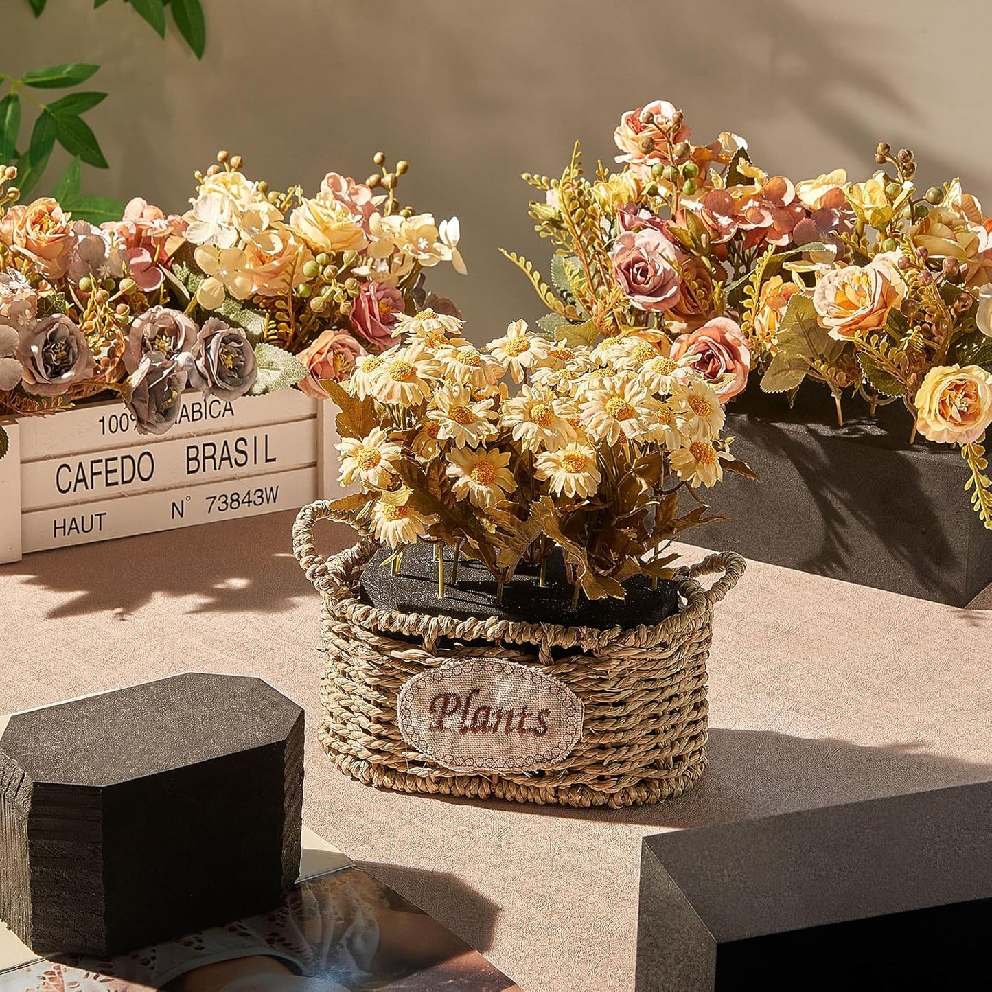 Lallisa 8 Pcs Reusable Floral Foam Blocks Water Weather Resistant Dry Floral Foam for Artificial Flower Arrangements Outdoor Flower Boxes Outside Hanging Planters Wedding Home Decor (9 x 3 x 3")