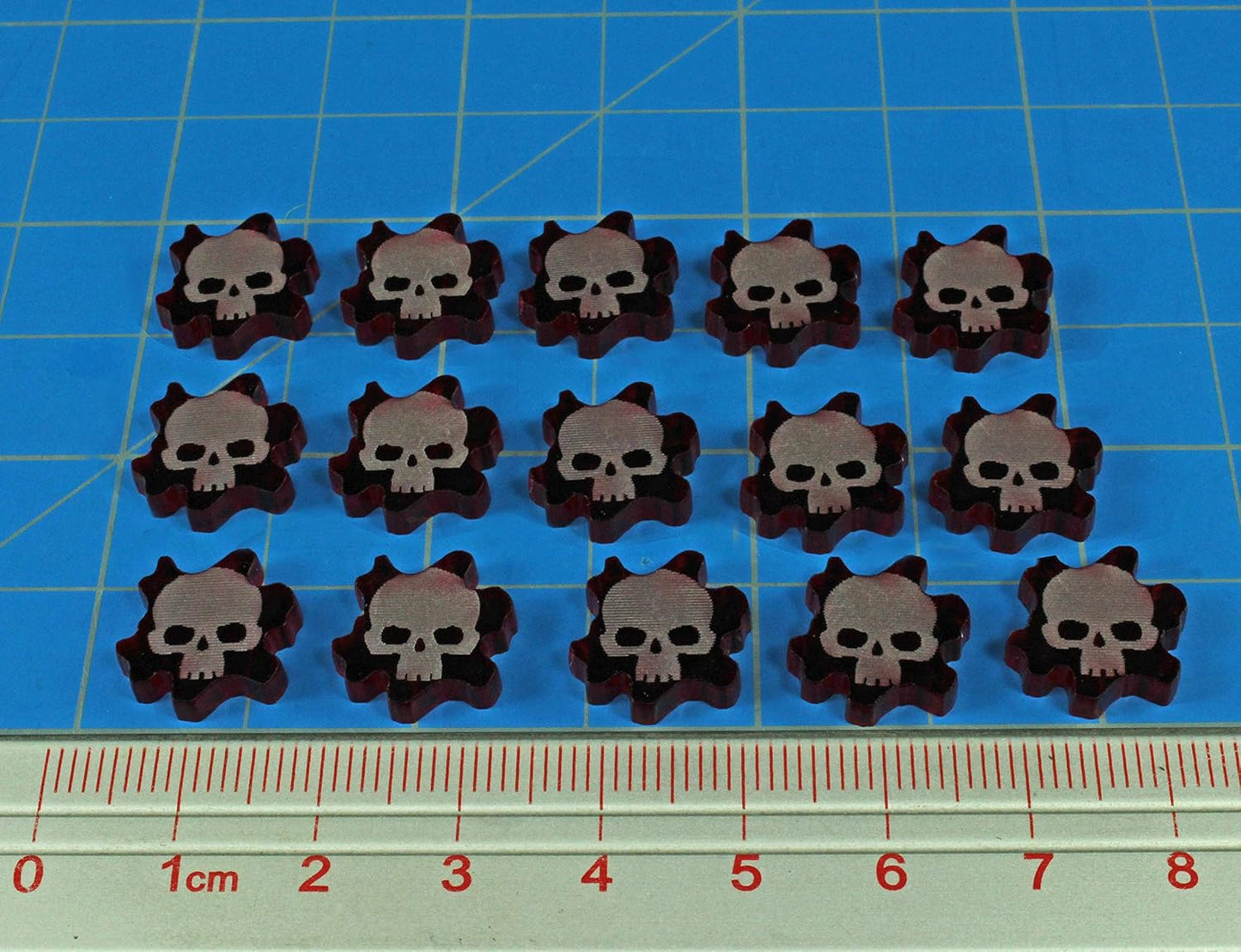 LITKO Flesh Wound Tokens Compatible with Warhammer: Kill Team, Translucent Red (15)