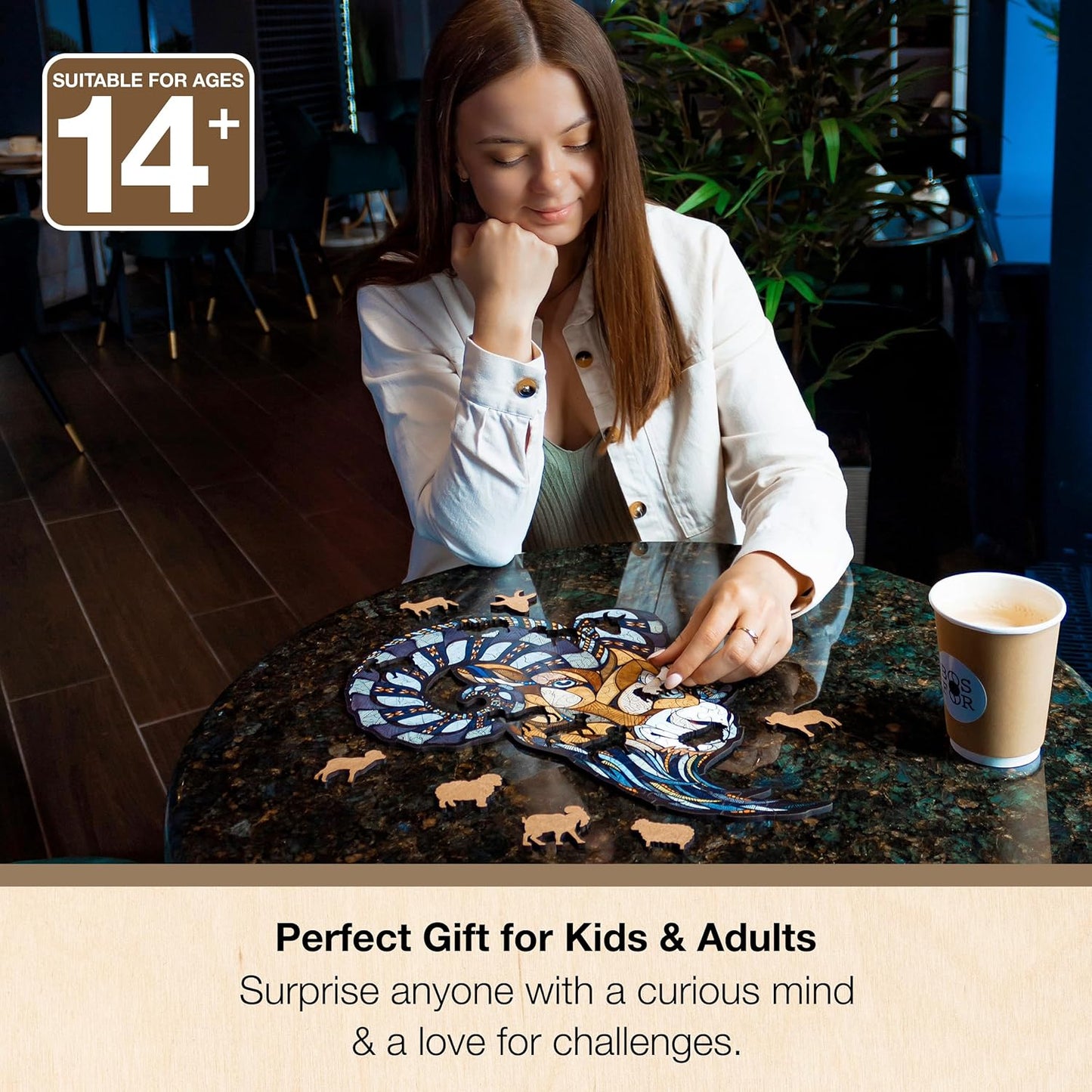 Chameleon S Wooden Puzzle - 100-piece Home decore Masterpiece