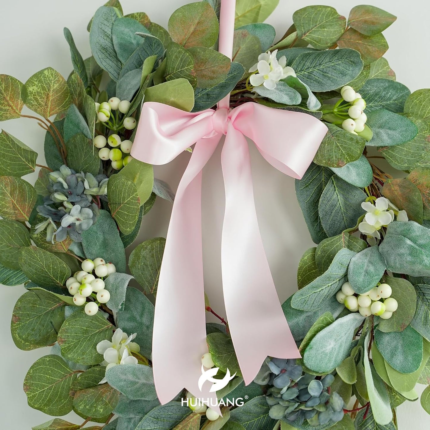 HUIHUANG Pink Ribbon 2 inch Wide Double-Faced Baby Pink Satin Silk Ribbon for Flower Bouquet Wrap, Baby Shower, Wedding Decor, Gift Wrapping, Hairs, Hats, Crafts and Bows Making- 25 Yards/Roll