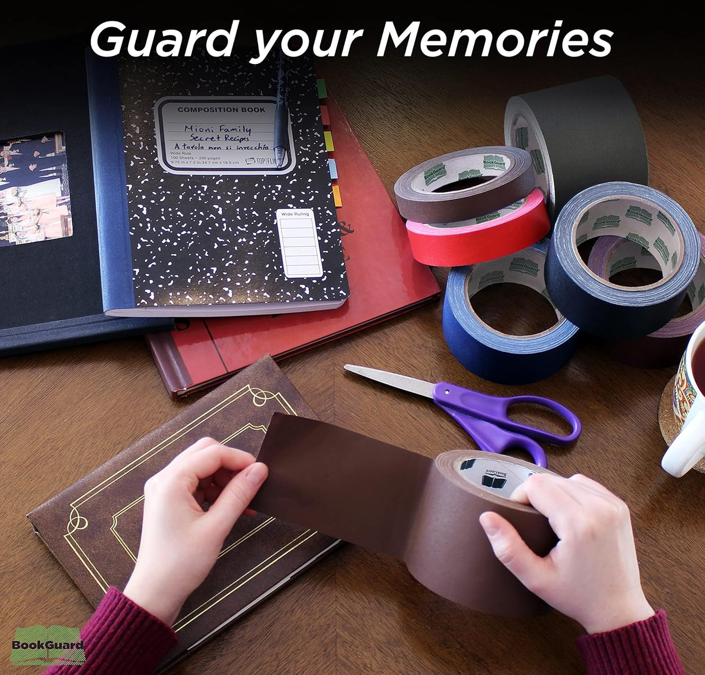 BookGuard 4 inch Premium Bookbinding Repair Cloth Tape, 15 Yard Roll, White