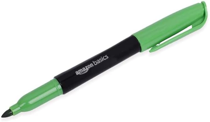 Amazon Basics Vibrant Fabric Markers, Assorted Colors, 8-Pack