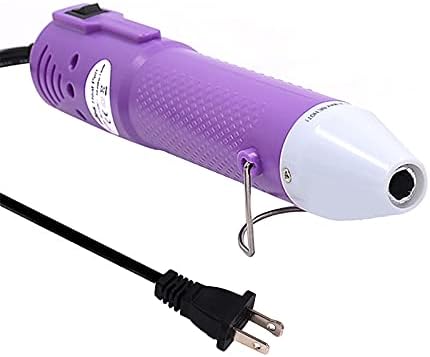 Heat Gun,mofa Embossing Mini Heat Gun,Hot Air Gun For Craft with Stand For DIY Embossing And Acrylic Paint Dryer,Multi-Purpose Electric Heating Nozzle 150W 110V(Purple)