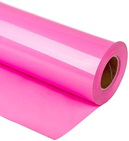 Guangyintong Heat Transfer Vinyl - 12" x 12ft Rolls, Matte Pink HTV for T-Shirts & All Cutter Machines, Easy to Cut & Weed