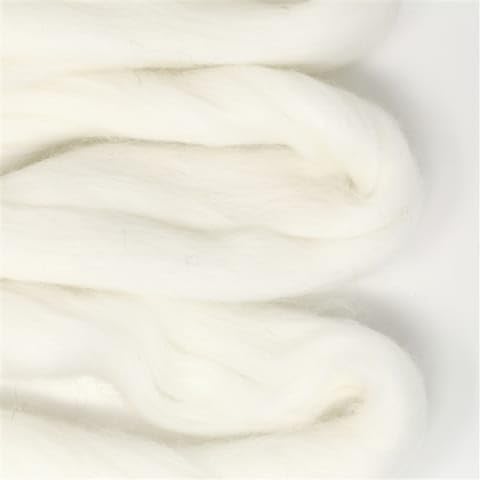 Corriedale 1lb Wool Bulk roving, Best Wool for Spinning, arm Knitting, Felting, Chunky Yarn Blankets and Tapestry. Core Soft un-Dyed. (Ecru, 1 lb)
