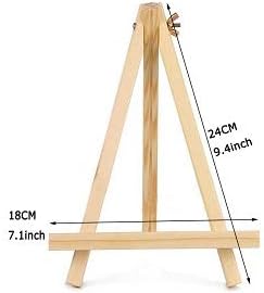 9.4 Inches Tall Wood Easels Set of Tabletop Display Easels, Art Craft Painting Easel Stand for Artist Adults Students (6pack)