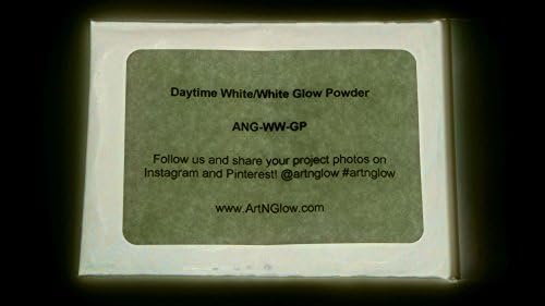 Glow in The Dark Pigment Powder - Neutral and Fluorescent Color for Art Painting, Fine Art, Nail Art Paint, and DIY Crafts - Long Lasting, 10+ Color Options - Neutral White - (120 Grams)