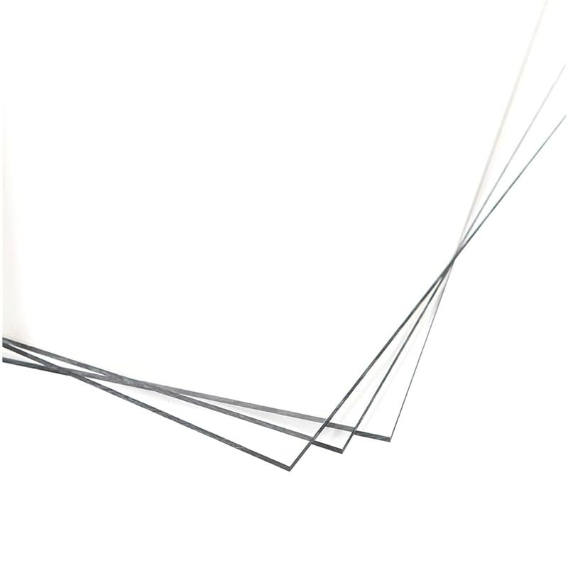 KastLite Colored Acrylic Sheets Nominal 6" x 24" - Plastic Sheet Easy to Cut, Saw, Shape, Laser Cut - Ideal for Arts & Crafts & DIY Projects- Durable, Lightweight, Scratch Resistant - Clear 4 Pack