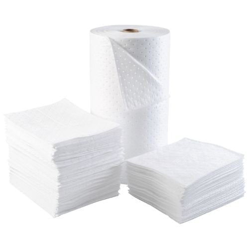 Brady SPC BPO100 15" x 17" Heavy Weight Economical Oil Only Absorbent Pads - 100 ct