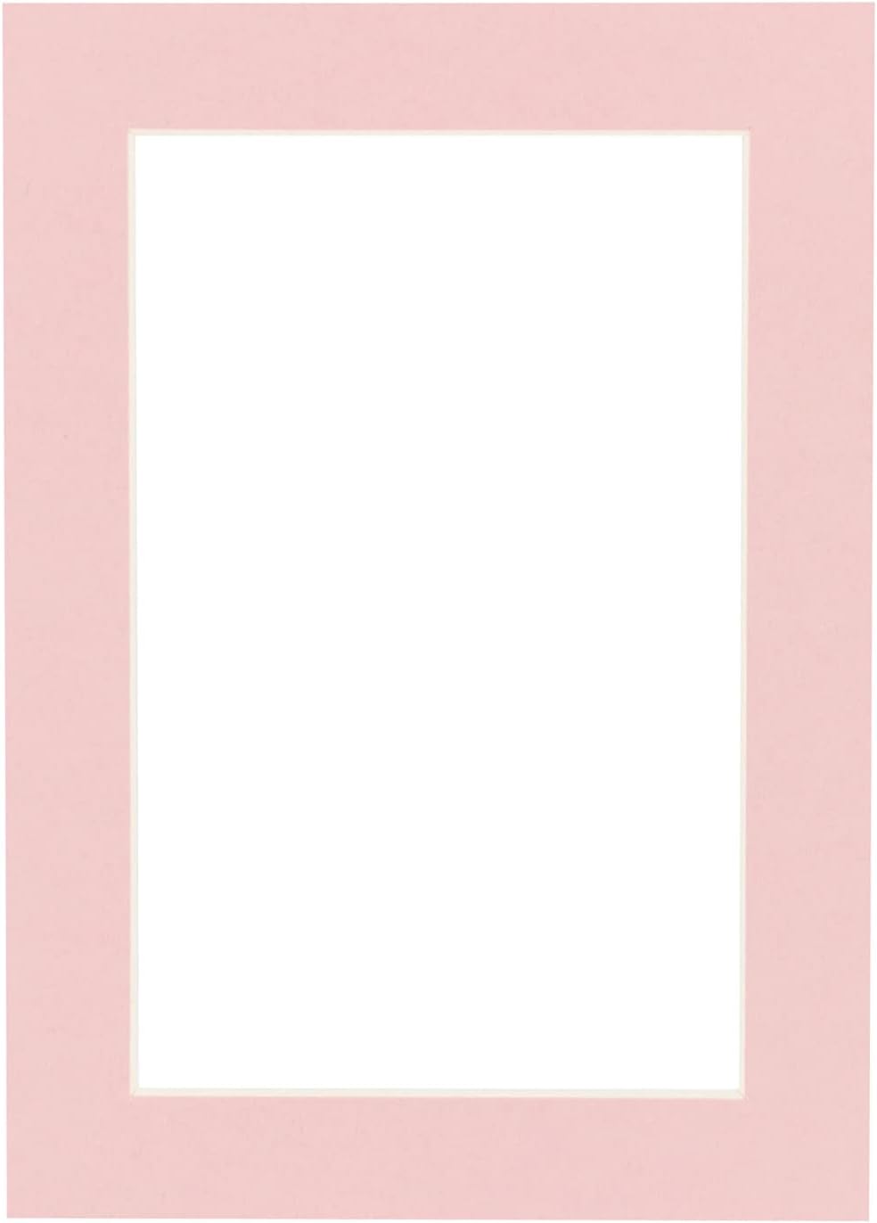 11x14 Mat Bevel Cut for 8.5x11 Photos - Acid Free Pink Precut Matboard - For Pictures, Photos, Framing - 4-ply Thickness