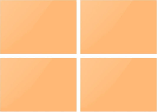 DMiotech 4Pcs Correction Gel Light Filter Overlay Transparent Plastic PVC Sheets Orange for Photo，Film,Video