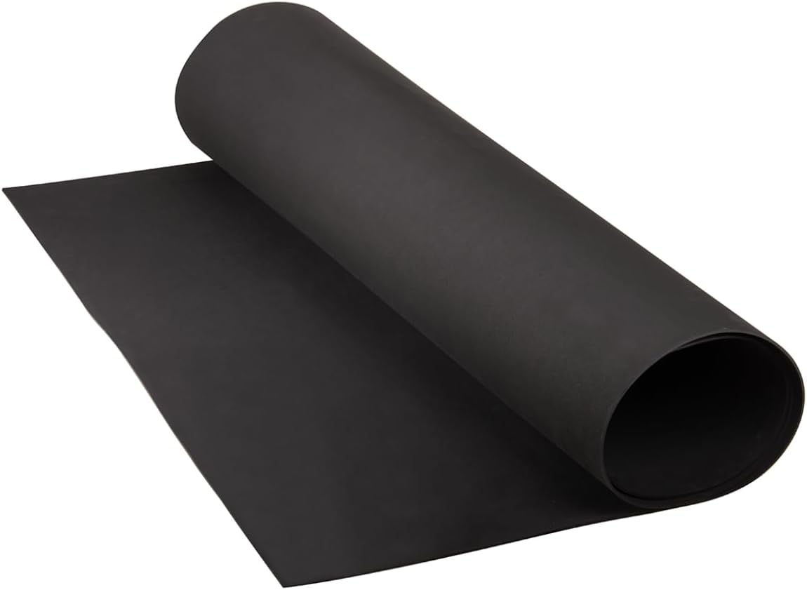 LotusFoam Large 3mm EVA Foam Sheet - 44"x 85" High Density Foam 130 kg/m3 for Cosplay, Costumes, Crafts, Flooring, Outdoor Use - 35 Colors (Black) - Black