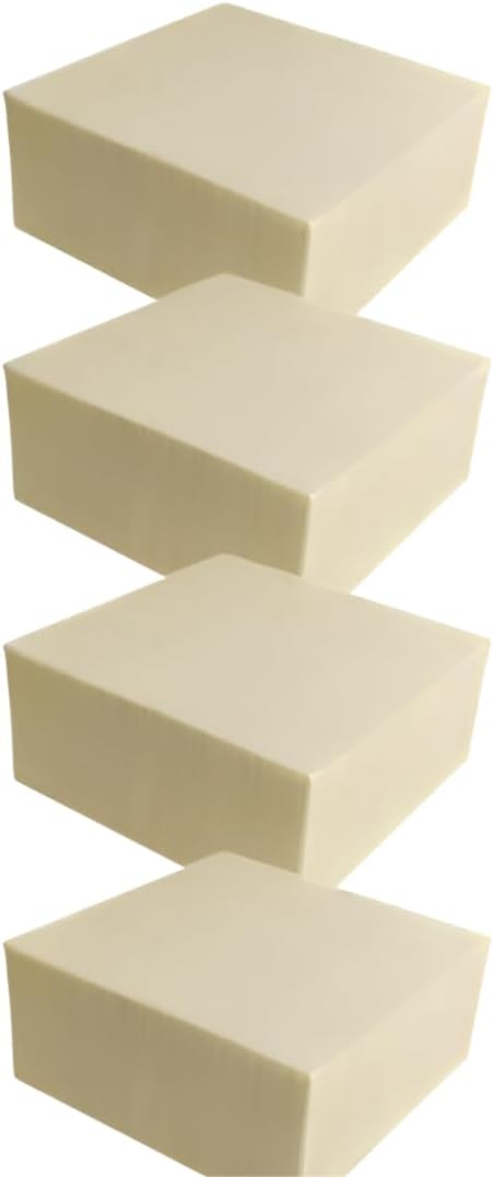 XCEL Floral Foam Block Unlike Any Other - Reusable Floral Blocks Flower Foam for Artificial Flower Arrangements (Cream - 7" x 7" x 3" (4 Pack))