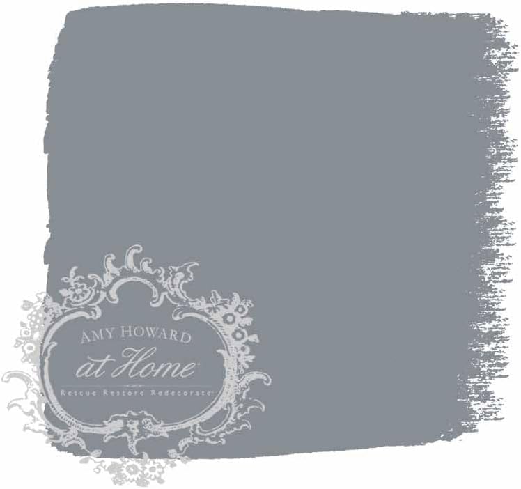 AMY HOWARD AT HOME Chalk-Based One Step Paint for Furniture, Cabinetry, Decor, Finish, and More | No Stripping, Sanding, or Priming | Medium Base | 32 Ounce | Glover Gray