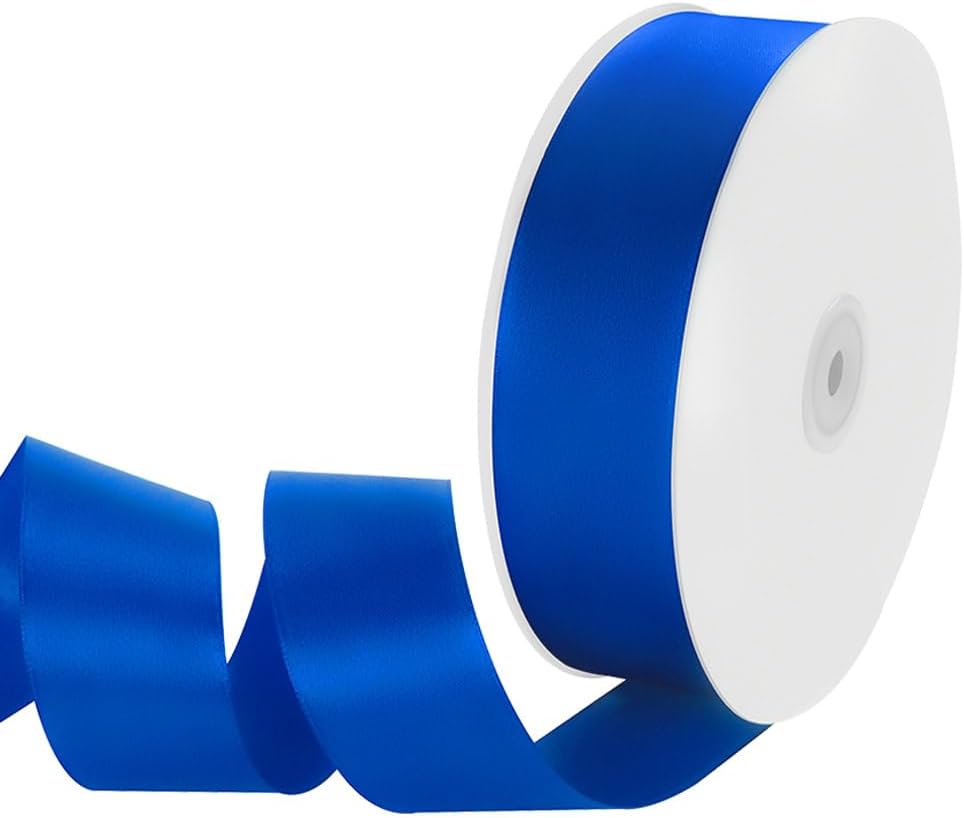 1-1/2" Width x 100 Yards Satin Ribbon, Royal Blue Ribbon Perfect for DIY Craft, Bows, Gift Wrapping, Flower Bouquet, Valentine's Day, Christmas and Party Decoration