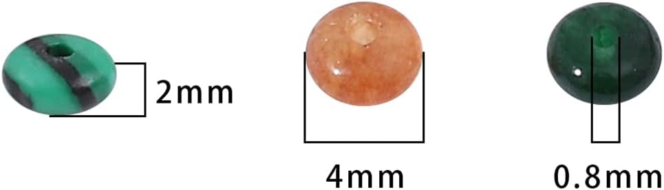 Natural Mix Colored Disk Stone Beads 4x2mm 160pcs Rondelle Loose Semi Gemstone Beads for Jewelry Making Design