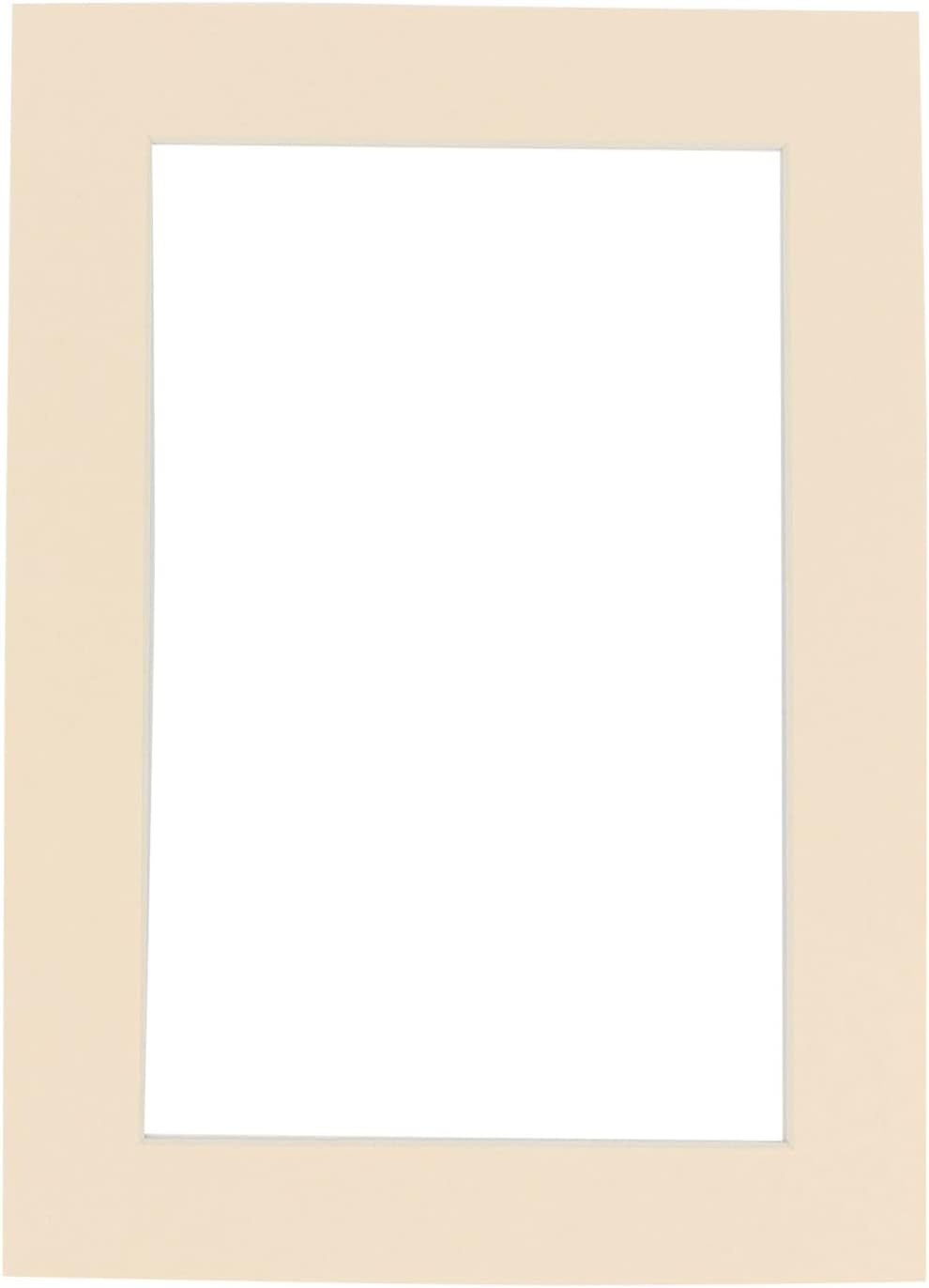 Pack of Ten Acid Free 11x14 Mats Bevel Cut for 8.5x11 Photos - Cream Precut Matboards With Backing Boards and Self Seal Photo Mat Bags For Pictures, Photos, Framing - 4-ply Thickness