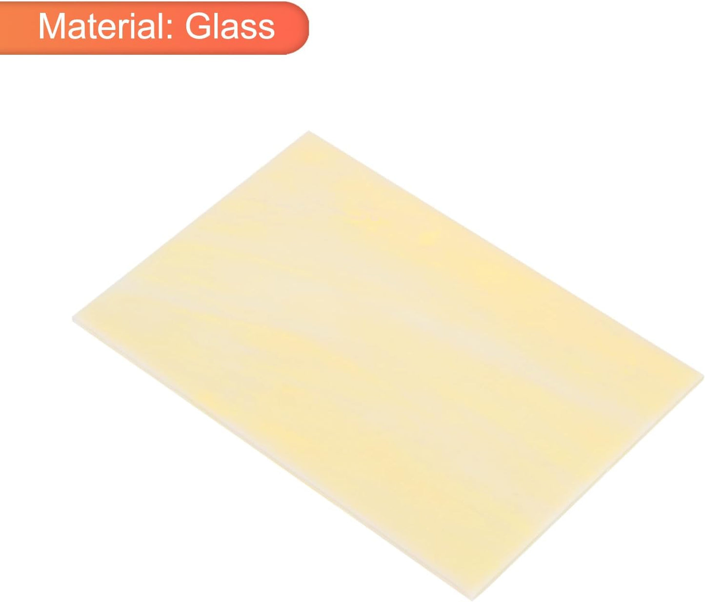 MECCANIXITY 2 Pcs Stained Glass Sheet Mosaic Tile 7.9 Inch x 5.9 Inch Light Brown Stained Glass Sheets for Crafts DIY Art Project