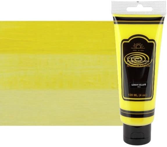 Creative Inspirations Acrylic Paint - Lemon Yellow - 120 mL Tube - Smooth & Creamy Consistency, Vibrant Pigmentation, Great Coverage for Artists - Clean Up with Soap & Water