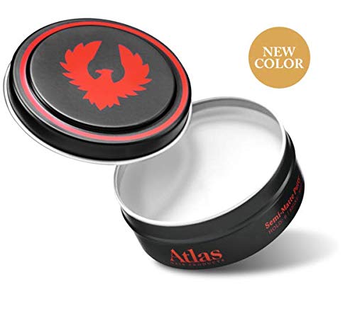Atlas Texture Clay, Natural Matte Finish with Medium Shine, 2.4 Ounce, Ultra Lightweight, Medium to Firm Hold, Texturizing Thin, Fine, or Curly Hair, Volumizing, Styling and Grooming Product for Men