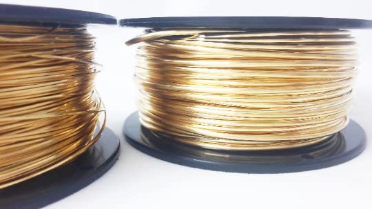 12 Gauge, Jeweler's Brass Wire, Red Brass, Round, Dead Soft, CDA #260-1LB(54FT) by CRAFT WIRE