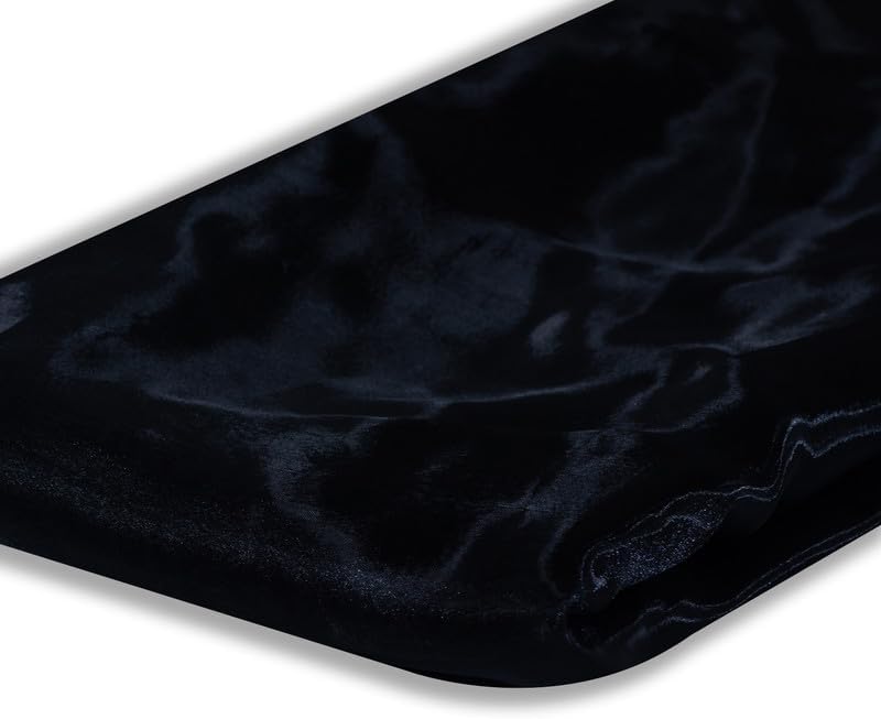 Fynite Black Organza Fabric by The Yard | 5 Yard Long | 44" Wide | Bridal Soft Sheer Organza Tulle for DIY Wedding Dress Fashion Craft Decorations