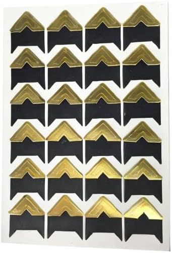 360 Count Self-Adhesive Acid Free Photo Corners for Scrapbooks Memory Books (Gold-Black-Kraft)