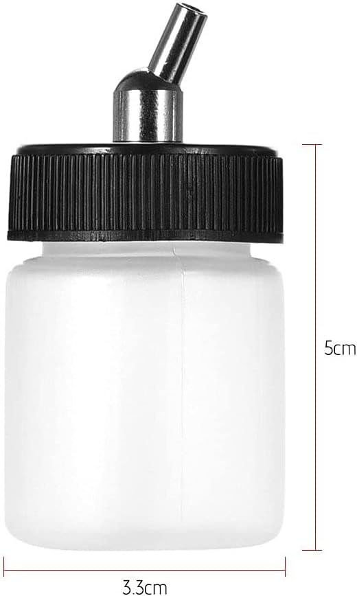 10 x 22CC Dual Action Airbrush Plastic Bottle Standard Suction Lid for Siphon Feed Airbrushes