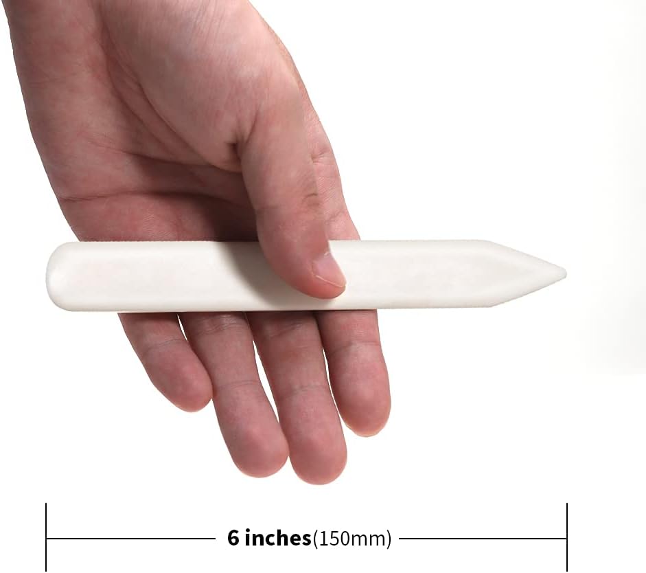 Wuta Bone Folder Leather Craft Tools 4 Pcs DIY Leather Shaping for DIY Handmade Leather Burnishing Bookbinding Cards and Paper Crafts