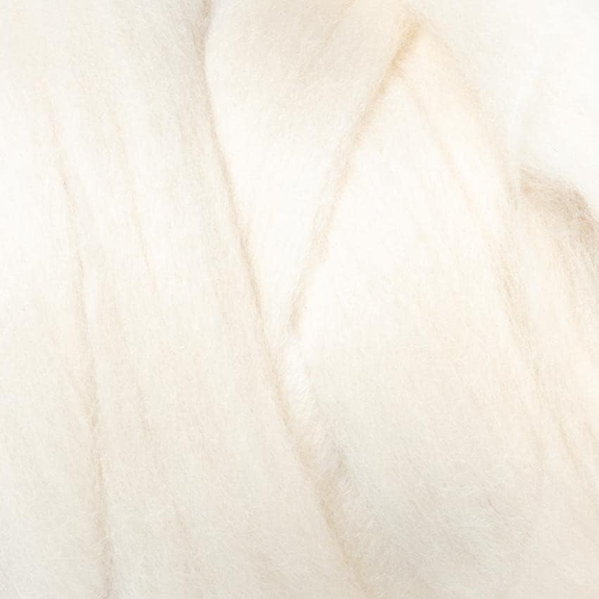 Corriedale 1lb Wool Bulk roving, Best Wool for Spinning, arm Knitting, Felting, Chunky Yarn Blankets and Tapestry. Core Soft un-Dyed. (Ecru, 1 lb)