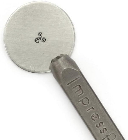 ImpressArt - Tri-Swirl Signature Metal Design Stamp, 3mm