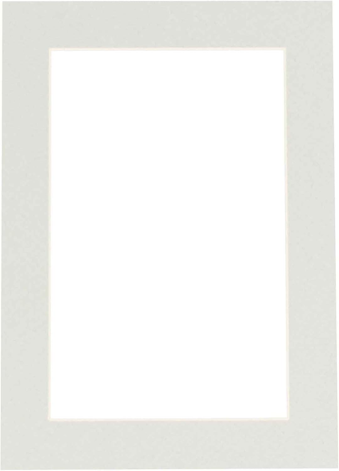 8x10 Mat Bevel Cut for 5.5x8.5 Photos - Acid Free Grey Precut Matboard With Backing Board and Crystal Clear, Self Seal Photo Mat Bag - For Pictures, Photos, Framing - 4-ply Thickness
