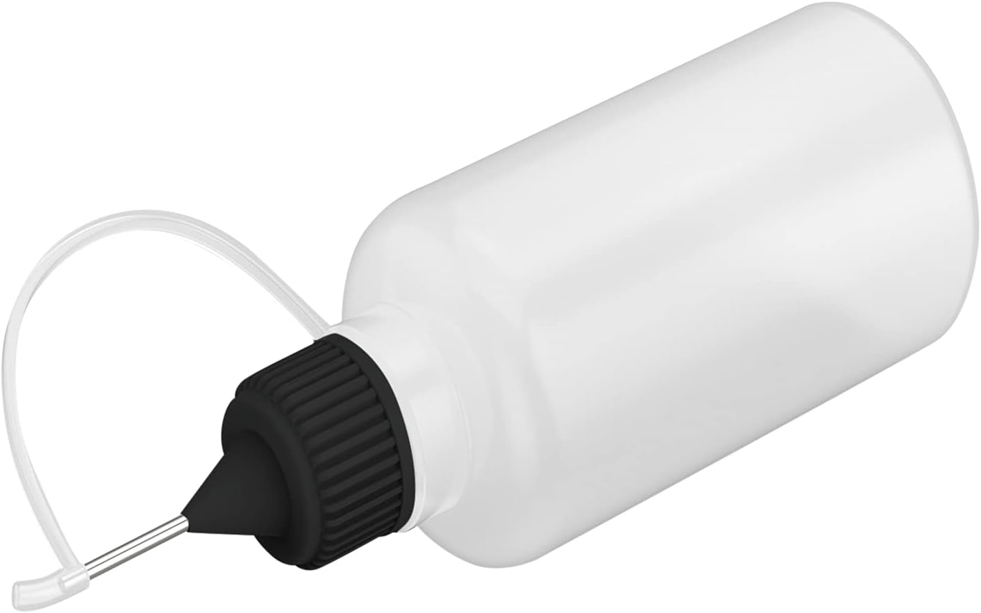 12 Pcs 2 Ounce Needle Tip Glue Bottle 60 mL Plastic Dropper Bottles Multicolor lid with 2 Pcs Mini Funnel for Small Gluing Projects, Paper Quilling DIY Craft, Acrylic Painting