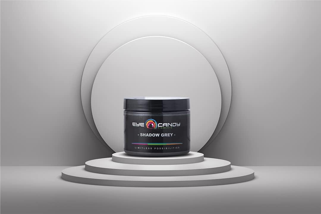 Eye Candy Pigments Premium Grey Mica Powder - Shadow Grey (25gr) - for Epoxy, Resin, Soap, Paint, Woodworking, Acrylic Pouring, Bath Bombs, Fishing Lures - DIY Arts and Crafts Additive