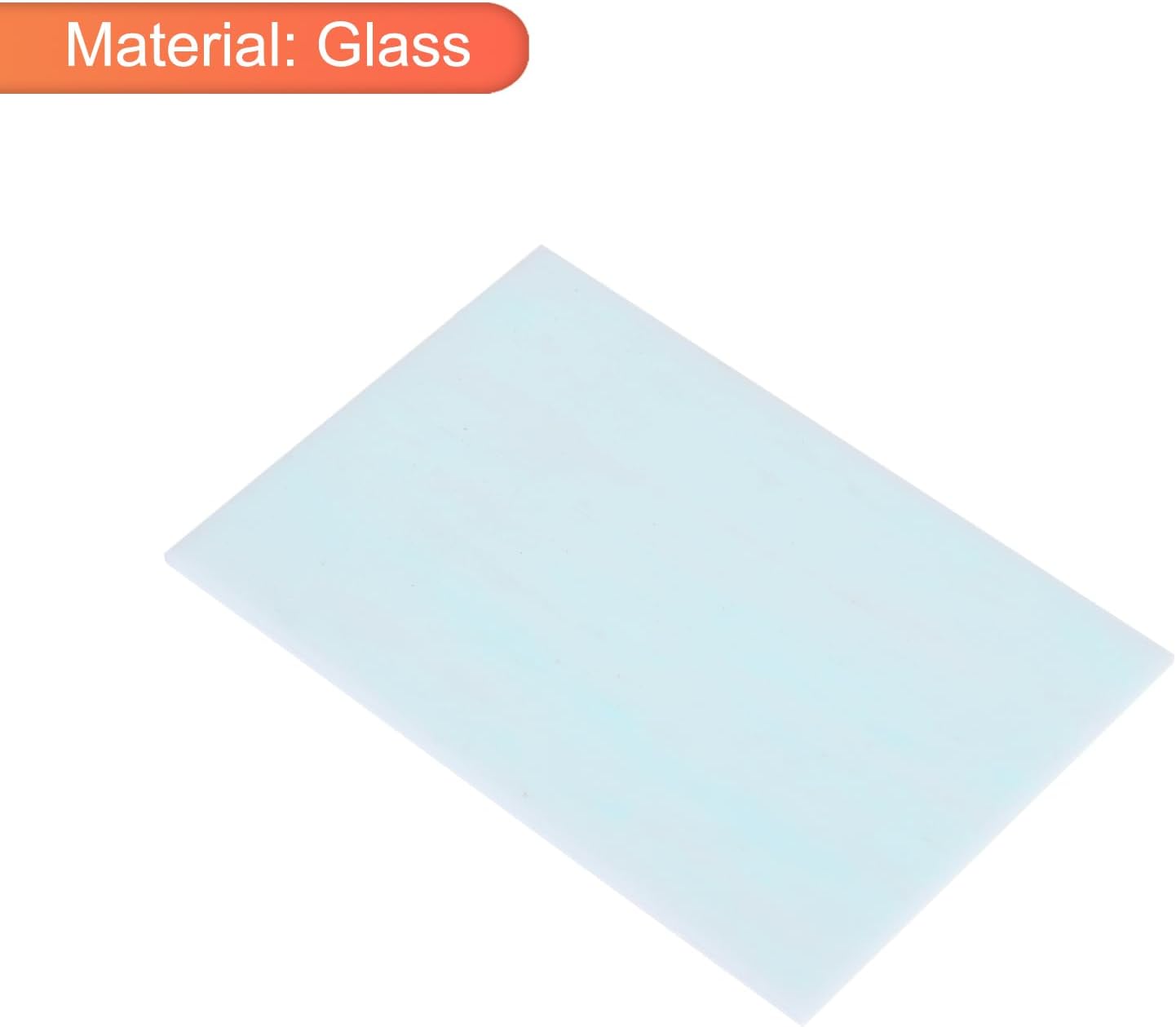 MECCANIXITY 2 Pcs Stained Glass Sheet Mosaic Tile 7.9 Inch x 5.9 Inch Light Blue Stained Glass Sheets for Crafts DIY Art Project