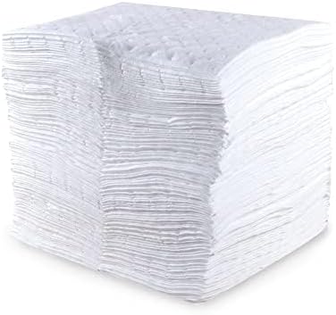 CTRL+Z Oil Absorbent Pads - 15"x18" Maximum Absorption Oil Spill Mat - Fast Cleanup for Industrial Use - 100 Pack