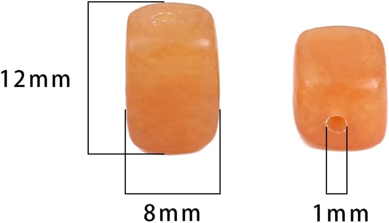 Natural Red Aventurine Cuboid Stone Loose Semi Gemstone Beads for Jewelry Making 8mmx12mm 38cm/Strand