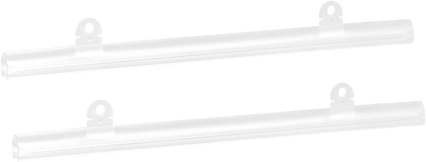 MECCANIXITY PVC Poster Hanger Rail Poster Strip Bar 25cm/10inch Clear with Clips for Poster, Map, 4 Set