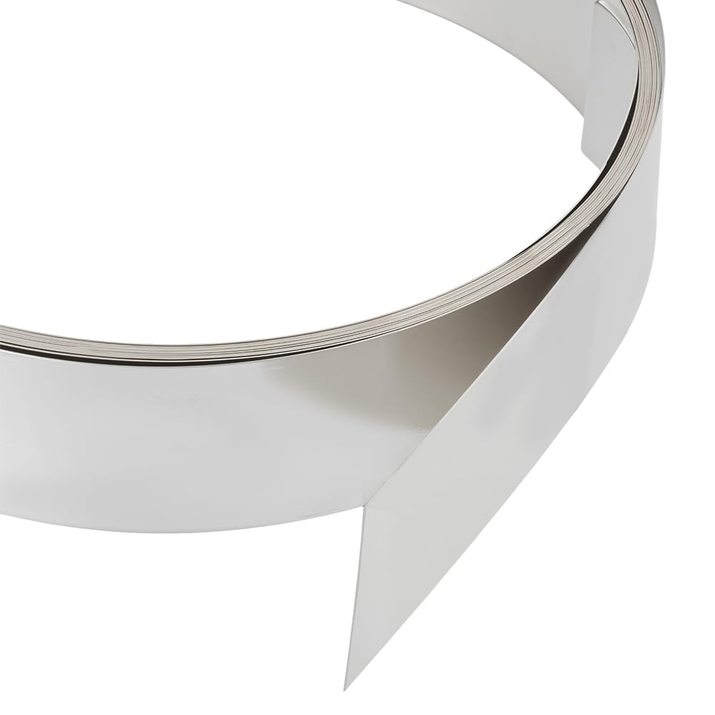 BENECREAT 9.84 Feet 32Gauge Flat Nickel Silver Wire, 18mm Wide Flat Bezel White Copper DIY Bezel Setting Wire for DIY Jewelry Craft Making Gem Wrapping