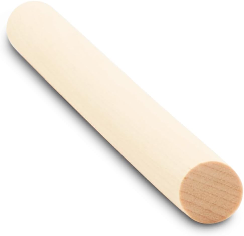 Dowel Rods Wood Sticks Wooden Dowel Rods - 1/2 x 6 Inch Unfinished Hardwood Sticks - for Crafts and DIYers - 100 Pieces by Woodpeckers