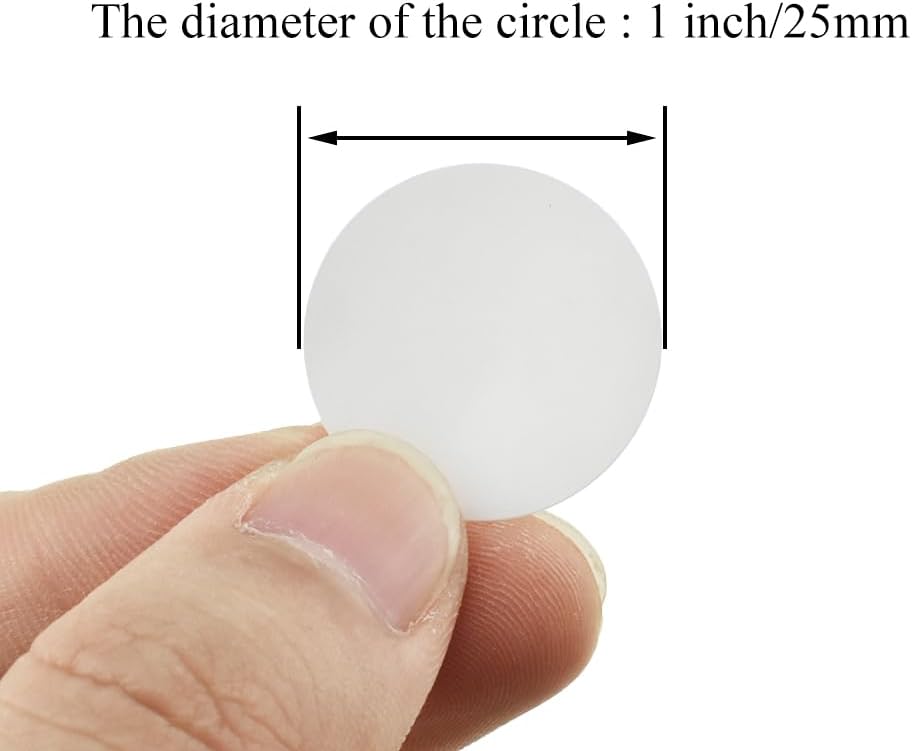 HAHIYO 1Inch 500Pcs White Kraft Label Sticker Roll - Round, Blank, Permanent Adhesive Dot Sticker for Jar, Canning, Price Tag, Store Organizing