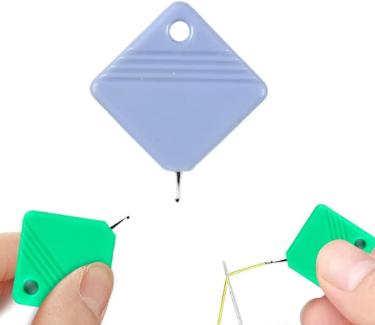 Automatic Needle Threaders for Hand Sewing, 2025 Upgrade Embroidery Floss, Sewing Machine Needle Threader, Sewing Supplies Tool, Fits All Needle Sizes (1, Light Blue)