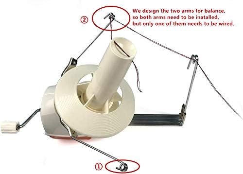 Yarn Ball Winder 18oz Large Swift Yarn Fiber Wool String Ball Winder, Tabletop Clamp Up to 1.2'', Hand Operated Center Pull Yarn Ball Winder