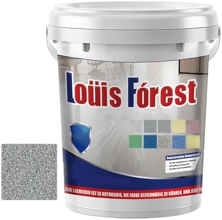 Louis Forest Epoxy Floor Paint, High-Gloss Marble Effect Epoxy Floor Coating (Gray,1pcs)