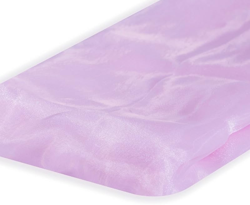 Fynite Baby Pink Organza Fabric by The Yard | 5 Yard Long | 44" Wide | Bridal Soft Sheer Organza Tulle for DIY Wedding Dress Fashion Craft Decorations