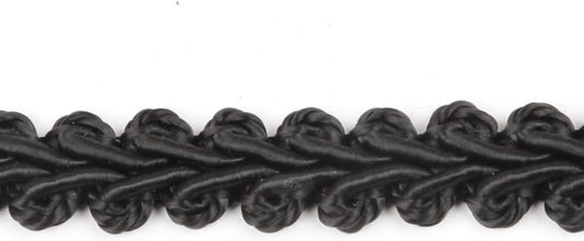 BEL AVENIR Braid Trim 1/2 inch 13.6 Yards French Gimp Basic Sewing Polyester DIY Crafts Costume Home Decorative (Black)